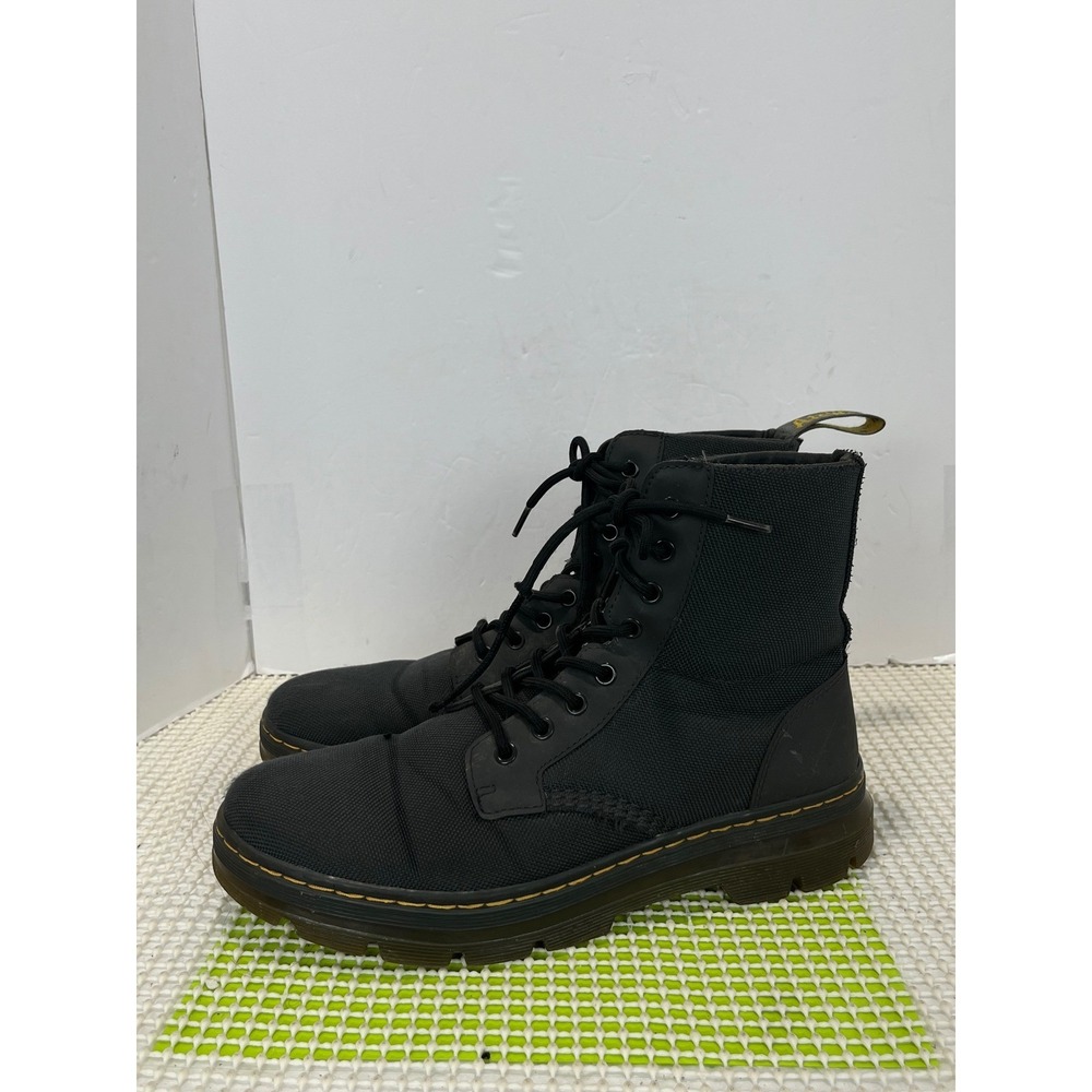 Dr. Martens Combs Utility Boots Mens 10 Womens 11 Black Nylon Combat Ankle Boot